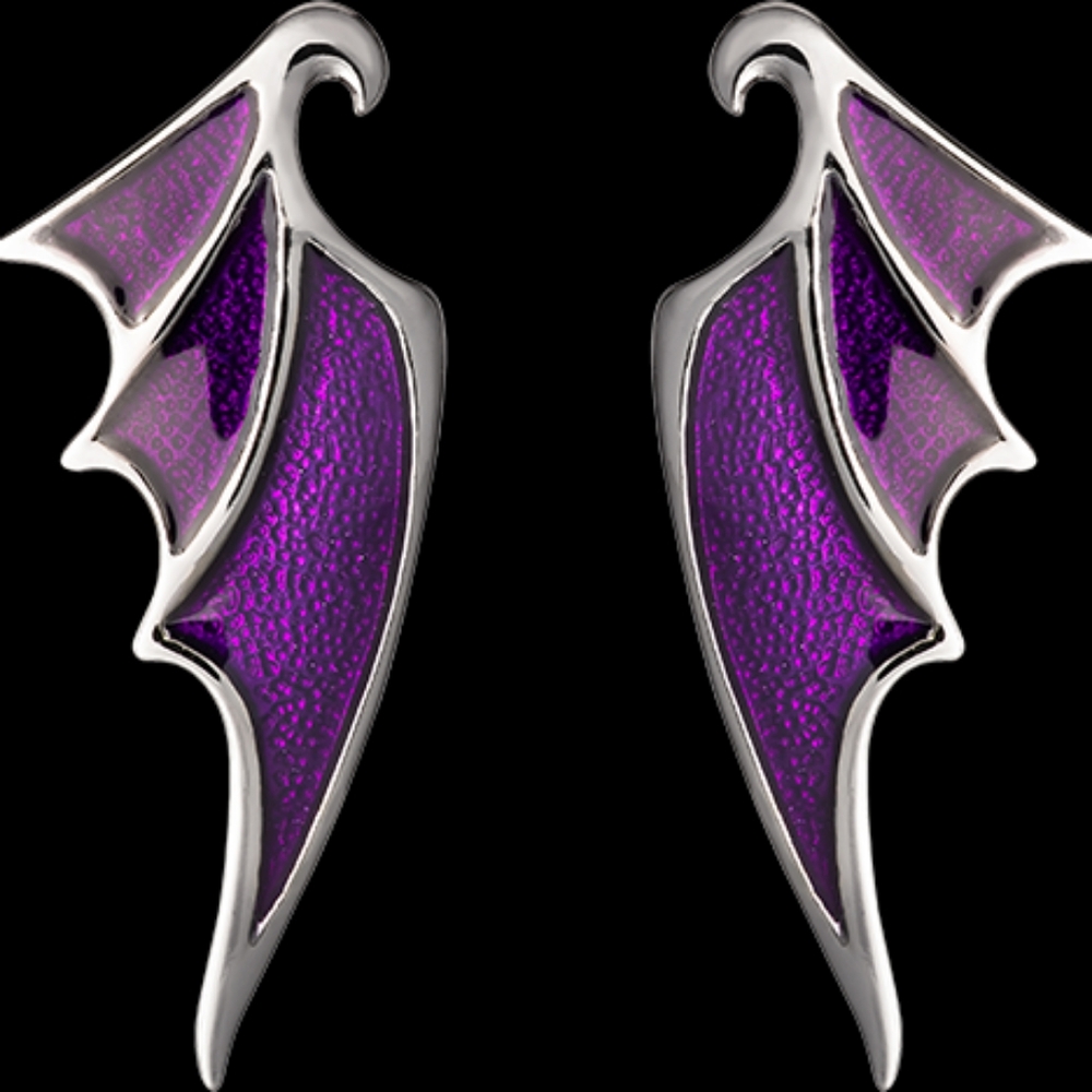 ISO Rocklove Maleficent Wing Post Earrings